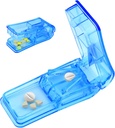 Pill Cutter Splitter for Small and Tiny Pills Best Pill Cutter Splitter 1/4 Vitamins Pill Splitter Cuts with Shield Medicine Tablet Cutter Doubles as a Pill Organizer