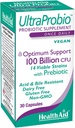 HealthAid UltraProbio, 100 Billion 30ct Once Daily Capsules, Optimum Support, 100 Billion with Prebiotic, Acid & Bile Resistant, Non-GMO