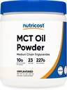 Nutricost Premium MCT Oil Powder .5LBS - Το καλύτερο για Κέτο, Κέτωση, και Ketogenic Diets - Zero Net Carbs, Μη ΓΤΟ και Χωρίς Γλουτένη