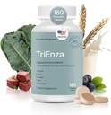 Houston Enzymes TriEnza - Digestive Enzyme Supplement για Γλουτένη, Καζεΐνη, Σόγια, Πρωτεΐνες, Υδατάνθρακες, Λιπαρά & Πολυφαινόλες - Digestive Enzymes για γυναίκες & άνδρες (180 Μασώμενα δισκία)