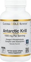 California Gold Nutrition Antarctic Krill Oil, Ωμέγα-3 Φωσφολιπίδια με φυσικά επαπειλούμενη Ασταξανθίνη, Φυσική Φράουλα & Γεύση Λεμονιών, Μη ΓΤΟ, 1.000 mg, 120 ψάρια Ζελατίνη Softgels