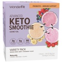 WonderFit by WonderSlim Keto Smoothie με C8 MCT Oil, Variety Pack, 1-3g Net Carbs, Gluten Free, Probiotic & Immune Support (5ct)