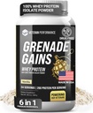 Grenade Κερδίζει Whey Isolate σκόνη με Creatine, L-Καρνιτίνη & Beta-Αλανίνη - τρίτο μέρος δοκιμαστεί, χωρίς γλουτένη, Δεν Τεχνητά γλυκαντικά - ΗΠΑ Κατασκευάζονται, Βανίλια, 24 εξυπηρετούν