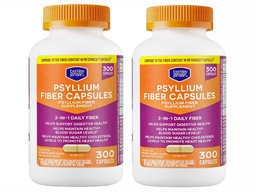 Berkley Jensen Daily Psyllium Husk Supplement (600 - Count), Φυσικές Ίνες για Άνδρες & Γυναίκες - Κάψουλες Ίνες για Συνολική Πεποίθηση Υγείας, Δυσκοιλιότητα, Βοηθητική Απορρόφηση θρεπτικών ουσιών, Κατασκευασμένο στις ΗΠΑ
