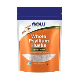 NOW Συμπληρώματα Τροφίμων, ολόκληρο το Psyllium Husks, Μη-GMO έργο Επαληθευμένο, Διαλυτό Fiber, 16-Ounce