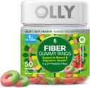 OLLY Gummy Δαχτυλίδια Ίνες, 5g Prebiotic Fiber, FOS (Fructo-ολιγοσακχαρίτες), Digestive Υποστήριξη, Berry Melon 50ct