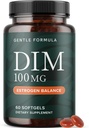 DIM Supplement 100 mg | Estrogen Balance for Women & Men | Diindolylmethane for Hormone Balance, Hormonal Acne, Menopause & Antioxidant Support | with MCT Oil & Vitamin E | Gentle Softgels | 60 Ct.