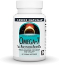 Source Naturals Omega-7 Sea Buckthorn Fruit Oil, Μη ΓΤΟ, Vegan-Sourced for Health and Vitality* - 60 Vegan Softgels