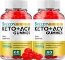 (2 Pack) Speedy Keto ACV Gummies - Advanced Formula Speedy Keto Plus ACV Gummies Apple Cider Vinegar Speedy ACV Dietary Supplement Men Women (120 Gummies)