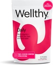 Wellthy Daily Multivitamin Gummy, Vegan Chewable Vitamins for Women & Men with Zinc, Biotin, Selenium, and Niacin for Skin, Nail, and Hair Support (Raασπberry Flavor, 30 Day)