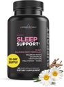 Livingood Daily Sleep Support Supplement, 10-in-1 Natural Sleep Aid with 5 MG Melatonin, Valerian Root, Chamomile, Tryptophan & GABA for Men & Women, Non Habit Forming, Gluten Free, Vegan, 60 Capsules