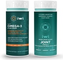 iwi Omega-3 Sport & Joint Omega-3 Bundle, 30 υπηρεσίες, Vegan Plant-based Algae Omega 3, Krill & Fish Oil Alternative, Χωρίς ψαρική επίγευση
