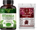 Moringa Κάψουλες 120 Κάψουλες και Rose Petal Αποξηραμένα 200g