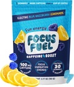 FocusFuel Energy Chews – Μπλε Λεμονάδα Razzberry (15 σερβιρίσματα) – 100mg καφεΐνη + Alpha GPC + L-Θεανίνη + B12, Μαγνήσιο – Μεγάλη Γεύση – Όχι Κρας ή Jitters