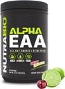 NutraBio Alpha EAA - All-Day Αμινοξέα για την ανάπτυξη των μυών και την ενυδάτωση - Essential Amino Acids with Nootropics & Adaptogens- Full Spectrum EAA BCAA Powder - 30 Servings - Cherry Lime Slus
