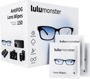 Anti Fog Lens Wipes for Eyeglasses Lulumonster, [150 Pre-Moisted Individually Wrapped Wipes] [Non-Scratching & Non-Streaking] Καθαριστικότερα μαντηλάκια για γυαλιά, γυαλιά ηλίου, φακός οθόνης τηλεφώνου, γυαλιά