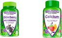 Vitafusion Elderberry Gummy Vitamins 90ct και Calcium Gummy Vitamins 100ct για την ανοσοποιητική υποστήριξη δοντιών των οστών