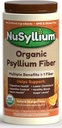 NuSyllium Psyllium Husk Powder, USDA Organic, 30,5 Oz, συμπλήρωμα ινών διατροφής με καφέ ζάχαρη, βοηθά Digestive Health* Φυσικό πορτοκάλι, 72 εξυπηρετεί