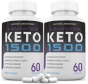 Justified Laboratories (2 Pack Advanced Keto 1500 Keto Χάπια 1275MG Νέα & Βελτιωμένη Φόρμουλα Περιέχει μηλίτη μηλίτη μηλίτη έξτρα παρθένο ελαιόλαδο σκόνη πράσινο φύλλο τσαγιού 120 κάψουλες