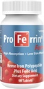 Proferrin Forte-12mg υψηλής απορρόφησης Heme Iron Polypeptide. Εύκολη για την κόγχη 90 δισκία. 1mg φολικό οξύ για να βοηθήσει στην παραγωγή ερυθρών κυττάρων αίματος. Δεν επηρεάζεται από καφέ, ασβέστιο, ή PPI του.