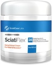 SciatiFlex Topic Sciatic Cream - Μέγιστη δύναμη για το Sciatic Nerve Discomfort στο Κάτω Πίσω μέρος, τους γοφούς, τα πόδια και τα πόδια - Κρέμα κάνναβης με εκχύλισμα Arnica, Βούτυρο Καριτέ, Αλόη Βέρα - 4oz