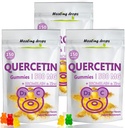 Quercetin με Bromelain Gummies - Βιταμίνη C + ψευδάργυρος + Βιταμίνη D3 - Quercetin 500mg Gummies για Παιδιά και Ενήλικες (3 συσκευασίες)