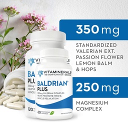 Βιταμίνες 33+ Baldrian® Plus Φυσικό Relaxing Υποστήριξη Τυποποιημένο εκχύλισμα Βαλεριάνας (60)