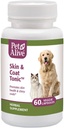 PetAlive Skin and Coat Tonic - All Natural Herbal Supplement for Cat and Dog Skin Health and Shiny, Glossy Coats - 60 Veggie Caps