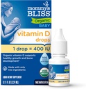 Mommy’s Bliss Organic Vitamin D Drops - Infants and Newborns - Supports Growth and Bone Development - Easy Use - 400 IU Per Drop - 100 Daily Servings