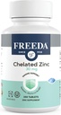 Freeda Chelated Zinc 30mg – TRAACS® Ψευδάργυρος Διγλυκινικός για Υψηλή Απορρόφηση – Vegan, Kosher, Απαλός στο στομάχι – Ανοσοποιητική Υποστήριξη για Ενήλικες, Άνδρες και Γυναίκες – 250 Tiny Tablets