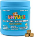 Natural 15-in-One Complete Daily Multivitamin Dog Chew Supplement - Joint Health, Omega-3 Fatty Acids, Vitamins, Immune Support - Tasty Treats for Healthy Coat, Skin, Bones - 90 Soft Chews