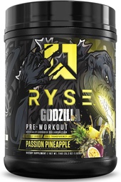 RYSE Godzilla X Noel Deyzel Pre Workout Powder - Πάθος Ανανάς - 400mg καφεΐνη, High Stim Pre-Women Pre-Women Workout για άνδρες και γυναίκες με κιτρουλίνη & Βήτα Αλανίνη - Ενέργεια, Αντλία & Εστίαση - 20/40 Υπηρεσίες