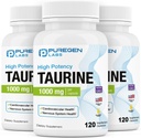 Puregen Labs Taurine 1000mg [Υψηλή ισχύς] Σύνολο 360 κάψουλες Veg 