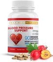 Premium Blood Pressure Support Συμπληρώματα με Hawthorn, Hibiscus, Olive Leaf, Πράσινο Τσάι, Σκόρδο, & Βιολογικά Βότανα.