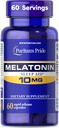 Puritan's Pride Premium Super Strength Melatonin 10mg Sleep Aid, Συμπλήρωμα διατροφής για τον ήχο, την ηρεμία και τη μεγαλύτερη υποστήριξη ύπνου, 2 μήνες προσφοράς, 60 κάψουλες ταχείας απελευθέρωσης