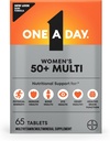 One A Day Multivitamin for Women 50 and Over Tablets, Womens Multivitamin 50 plus with Vitamins D, C, E, Zinc & Biotin, Daily Vitamins for Woman 50+, 65 Ct