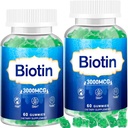 Hair Skin and Nails Gummies, 2 Pack High Potency Hair Vitamin for Women, Men & Kids, Vitamin D & E,B16,B12, Biotin Gummies for Hair Growth, Skin, and Stronger Nails