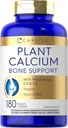 Carlyle Plant Based Calcium with Vitamin K2, D3, Magnesium | 180 Vegan Caplets | Bone Strength Supplement | Non-GMO, & Gluten Free