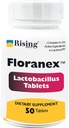 Floranex Lactobacillus Tablets, 50 Count Per Bottle (2 Pack)