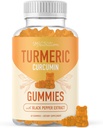 Turmeric Gummies for Adults (60 Count, 30-Day Supply) - Turmeric Curcumin Supplement Gummies w/Black Pepper for Joint Support* - Ginger Flavored, Non-GMO, Vegan, Gluten-free κοινό συμπλήρωμα