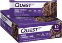 Quest Διατροφή διπλή σοκολάτα Chunk Protein Bars, 20g Protein Bars, 1g Ζάχαρη, 4g Net Carb, Χωρίς γλουτένη, Keto Φιλικό, 12 Count