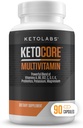 Ketocore Keto Vitamins | Keto Multivitamin for Men & Women | Keto Supplements & Carnivore Diet Supplements, Keto Friendly Multivitamin | No Keto Flu | Rich in Magnesium & Potassium | 90 Capsules