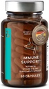 N°7 Immune Support Supplement - Immunity Boost with Echinacea - Φυσική βιταμίνη C από Acerola - Ψευδάργυρος - Ανδρογραφία - εκχύλισμα σπόρων γκρέιπφρουτ - Vegan Immune System Vitamins Complex - 60 Κάψουλες