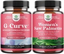 Bundle of G Curve Horny Goat Weed for Women for Enhanced Energy Mood Performance and Extra Strength Saw Palmetto for Women 500mg - DHT Blocker - 30-Day Supply - Βιταμίνες μαλλιών για την απώλεια μαλλιών συμπλήρωμα