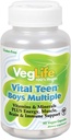 VegLife Vital Teen Boys Πολλαπλό Veg Cap, 60 Count