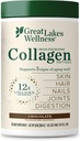 Μεγάλες Λίμνες Wellness Collagen Peptides Σκόνη για το δέρμα, τα μαλλιά, τα νύχια, τις αρθρώσεις & την πέψη - Σοκολάτα Γεύση - Γρήγορη διάλυση Hydrolyzed, μη GMO, Kosher - 10 oz