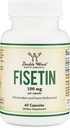 Fisetin Supplement - 100mg Βιοενεργών φλαβνονολών, 60 Count (Bioflavonoid Polyphenols Supplement Παρόμοια με Apigenin, Luteolin, και Quercetin) Υποστήριξη γήρανσης Senolytic by Double Wood