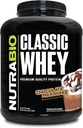 NutraBio Classic Whey Protein Powder- Full-Spectrum Amino Acid Profile - Χωρίς πληρωτικά, τεχνητά χρώματα, συντηρητικά - Χαμηλός γλυκαιμικός δείκτης - μιλκσέικ σοκολάτας, 5 λίρες