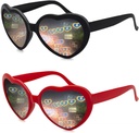 2 Pack Heart Shaped Difrassation Glasses for Women, Heart Effect Sunglasses είναι Ιδανικά για αξεσουάρ Ημέρα του Αγίου Βαλεντίνου, Rave Party, Wedding Party, Musical Evening, Fireworks Shows.