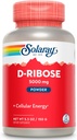 SOLARAY D-Ribose Powder 5000 mg | Healthy Cardiac and Cellular Energy (ATP) Production Support | 30 Servings | 150 Grams